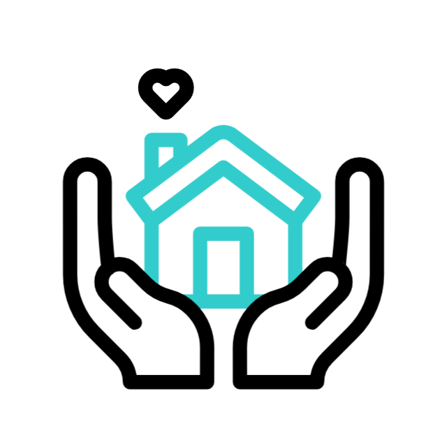 Icon of a home cradled in two hands, symbolizing comfort, safety, and personalized care in every monitored residence. Provided by Home Not Alone Caregiver Services for individuals with intellectual disability and Autism (ID/A) within Community for Disabled Adults and accessible family group homes in Allegheny County, Pittsburgh, Pennsylvania. Name: Safety Without Sacrificing Privacy Icon Alt Text: Icon of a surveillance camera with a home symbol, representing respectful monitoring limited to shared spaces. Provided by Home Not Alone Caregiver Services for individuals with intellectual disability and Autism (ID/A) within Community for Disabled Adults and accessible family group homes in Allegheny County, Pittsburgh, Pennsylvania.