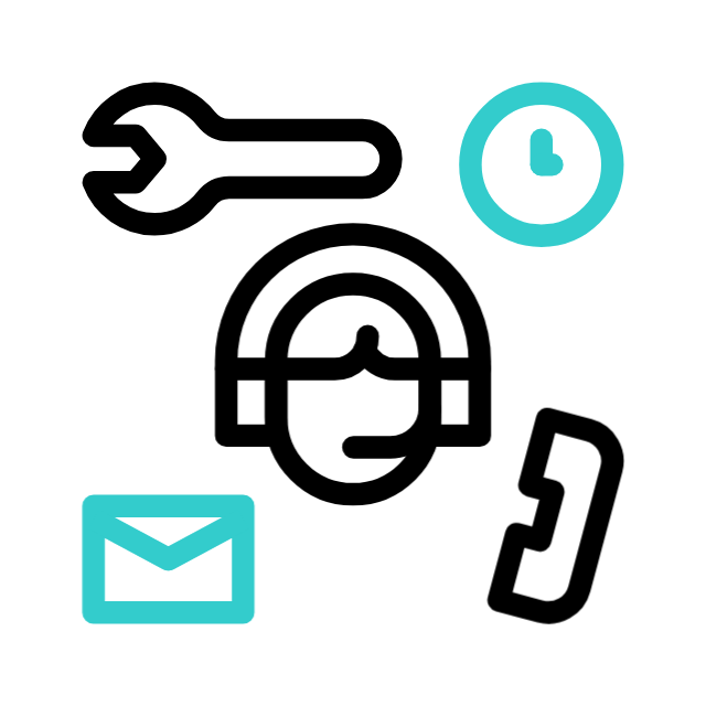 Icon of a wrench, clock, and alert symbol, representing fast, empathetic response to emergency situations or environmental concerns. Provided by Home Not Alone Caregiver Services for individuals with intellectual disability and Autism (ID/A) within Community for Disabled Adults and accessible family group homes in Allegheny County, Pittsburgh, Pennsylvania.